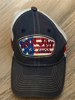 Ron Jon Surf Shop Americana Flag Patriotic Surfer Trucker Hat Beach Cap